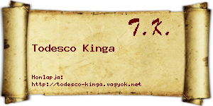 Todesco Kinga névjegykártya