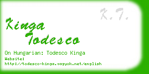 kinga todesco business card